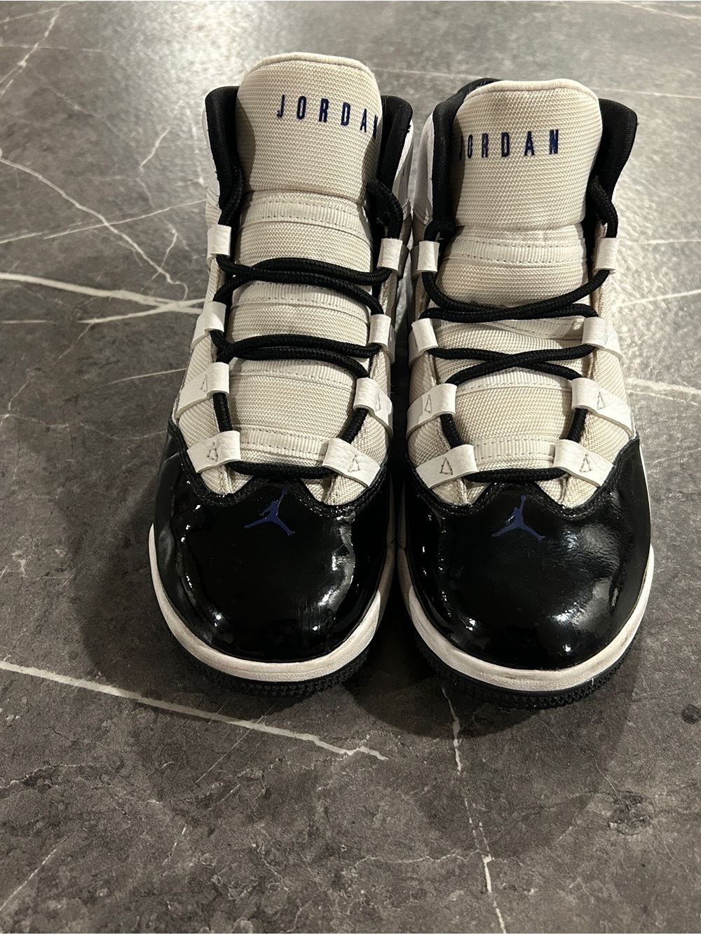 Jordan High Top Sneakers in White & Black